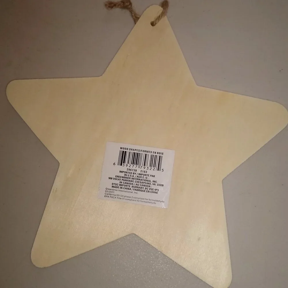 Wooden Craft star shapes 10